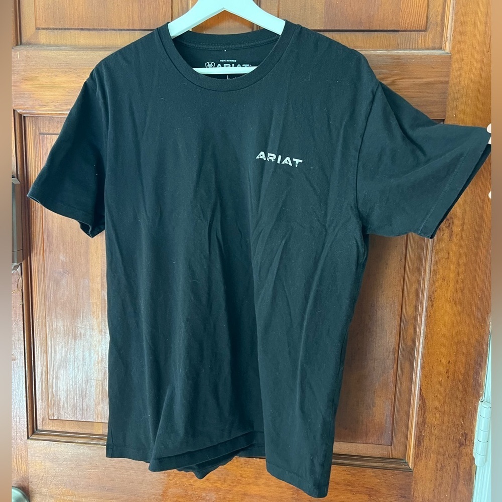 Ariat Graphic T-Shirt Men’s L Black Western Cowboy Desert Logo Tee Rodeo Ranch